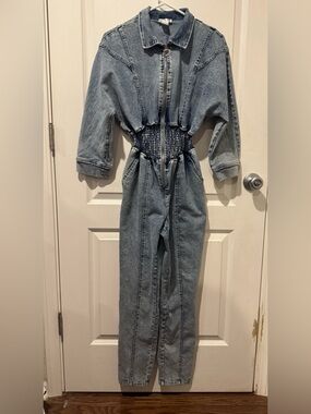 VENUS Denim Jumpsuit in Blue Wash